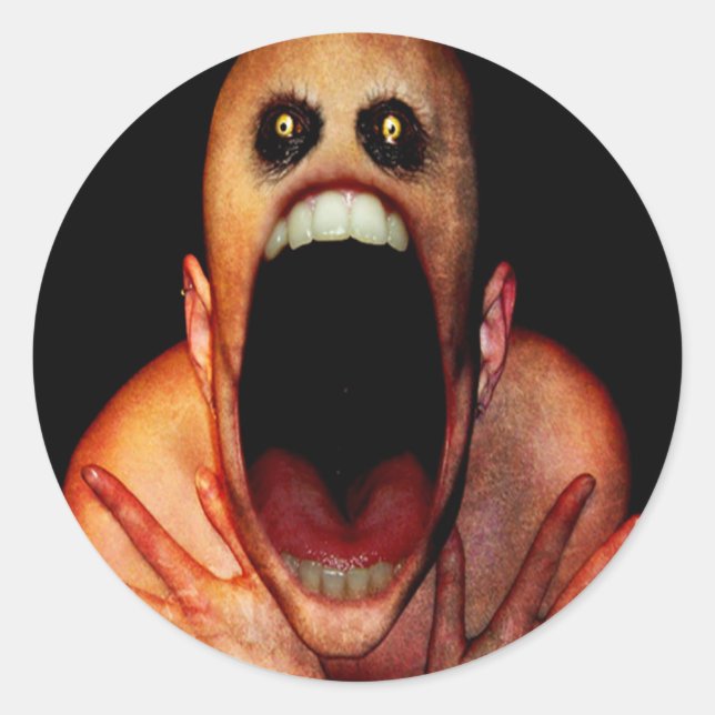 Creepy Classic Round Sticker (Front)