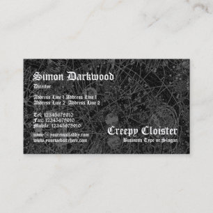 Creepy Cloister 01 - Abstact Tex - Black Business Card