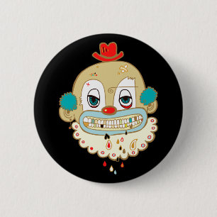 Creepy Clown 6 Cm Round Badge