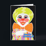 Creepy Clown Birthday Scary Getting Older Card<br><div class="desc">Best for people who like creepy clowns,  after all,  you don't want to frighten people -- do you?  This smiling clown says what we all think,  getting older is a little scary.  All in good fun,  this original clown illustration is © Penny Cork.</div>