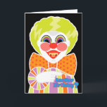 Creepy Clown Birthday Scary Getting Older Card<br><div class="desc">Best for people who like creepy clowns,  after all,  you don't want to frighten people -- do you?  This smiling clown says what we all think,  getting older is a little scary.  All in good fun,  this original clown illustration is © Penny Cork.</div>