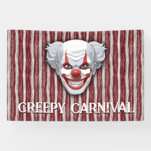 Creepy Clown Carnival Halloween Banner