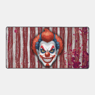 Creepy Clown Carnival Halloween Desk Mat