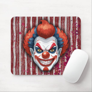 Creepy Clown Carnival Halloween Mouse Mat