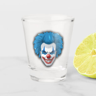 Creepy Clown Carnival Halloween Shot Glass