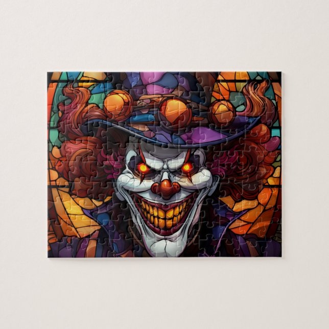 Creepy Clown Demon Halloween Jigsaw puzzle (Horizontal)