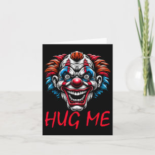 Creepy Clown Hug Horror Halloween Spooky Circus Card