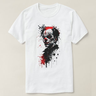 Creepy Clown Ink Splatter T-Shirt