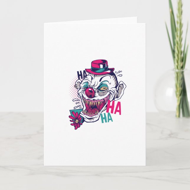 Creepy Clown Laugh Card (Front)