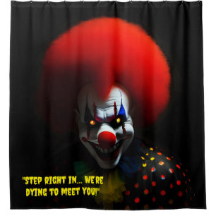 Creepy Clown Phobia Scary Gag Custom Shower Curtain