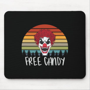 Creepy Clown Vintage Retro Scary Evil Horror Hallo Mouse Mat