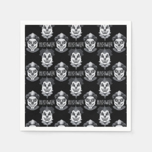Creepy Clowns Spooky Halloween Party Napkin
