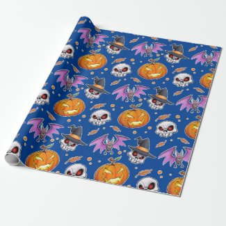 Creepy Cool Cartoon Halloween (Blue)