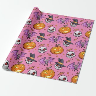 Creepy Cool Cartoon Halloween (Pink)