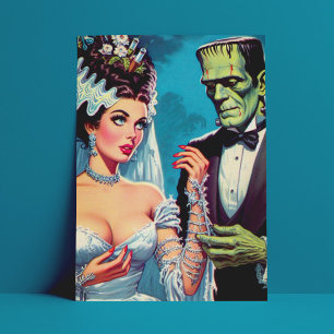 Creepy Couple Postcard