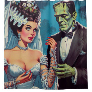 Creepy Couple Shower Curtain