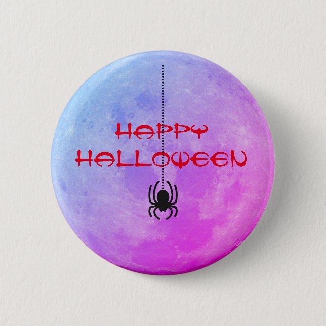 Creepy Crawler Spider Halloween 6 Cm Round Badge (Front)