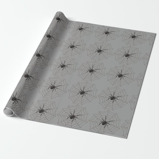 Creepy Crawly Spider Wrapping Paper (Unrolled)