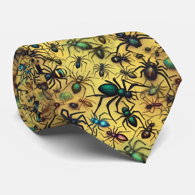 Creepy Crawly Spiders, Tie (Rolled)