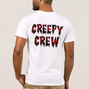 Creepy Crew Halloween Party Blood Typography T-Shirt