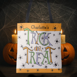 Creepy Critters Halloween Trick or Treat Custom Tote Bag