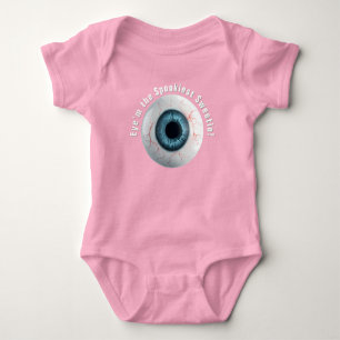 Creepy customisable Eye spy with my creepy eye Baby Bodysuit