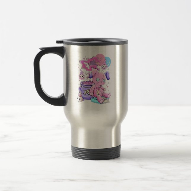 Creepy Cute Aesthetic T-Shirt Spooky Cute Graphic  Travel Mug (Left)