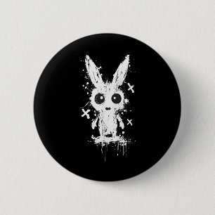 Creepy Cute Bunny Rabbit Alt Goth Grunge Horror Ae 6 Cm Round Badge
