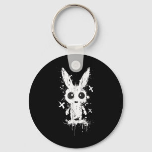 Creepy Cute Bunny Rabbit Alt Goth Grunge Horror Ae Key Ring