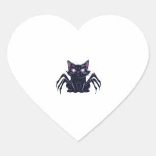 Creepy Cute Cat � Spider Legs & Heart Eyes Classic Sticker