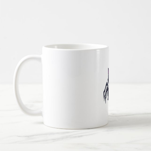 Creepy Cute Cat – Spider Legs & Heart Eyes Oversiz Coffee Mug (Left)