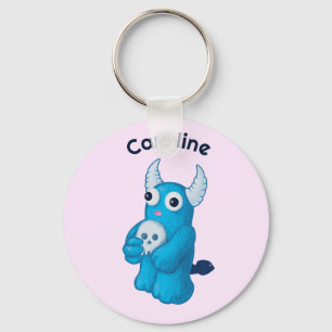 Creepy Cute Demon Kawaii Pastel Goth Name Key Ring