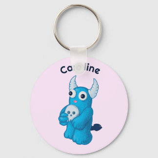 Creepy Cute Demon Kawaii Pastel Goth Name Key Ring