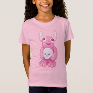 Creepy Cute Demon Pink Skull Pastel Goth T-Shirt