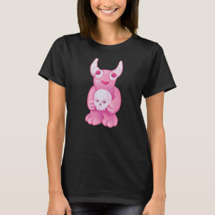 Creepy Cute Demon Pink Skull Pastel Goth T-Shirt