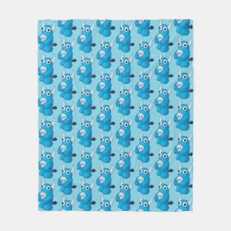 Creepy Cute Demon With Skull Fleece Blanket