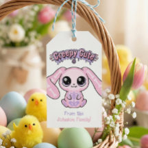 Creepy Cute Easter Bunny Family Tag Pastel Goth