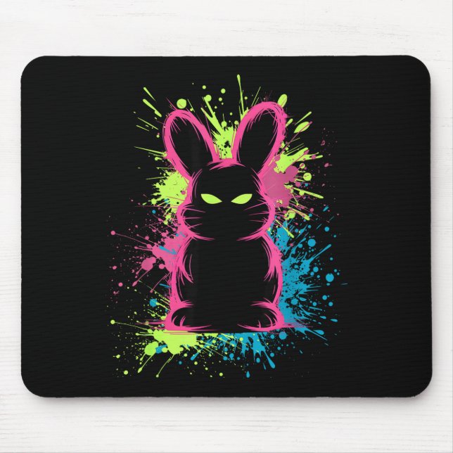 Creepy Cute Goth Bunny Horror Rabbit Sketch Alt Ng Mouse Mat (Front)