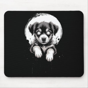 Creepy Cute Goth Dog Horror Puppy Sketch Alt Nge E Mouse Mat