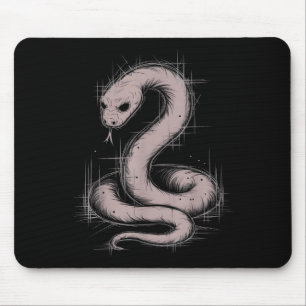Creepy Cute Goth Python Horror Snake Sketch Alt Ng Mouse Mat