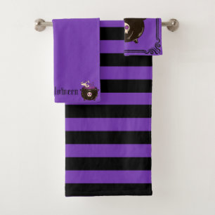 Creepy Cute Halloween Cauldron  Bath Towel Set