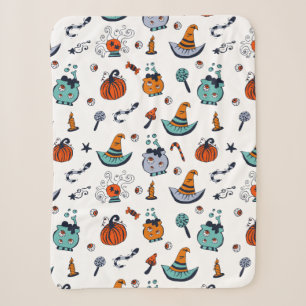 Creepy Cute Halloween Sherpa Blanket