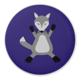 Creepy Cute Halloween Wolf Ceramic Knob