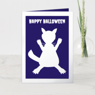 Creepy Cute Halloween Wolf Custom Foil Greeting Card