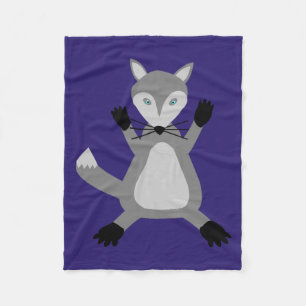 Creepy Cute Halloween Wolf Fleece Blanket