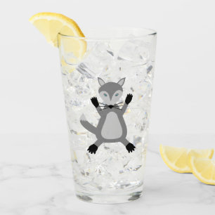 Creepy Cute Halloween Wolf Glass