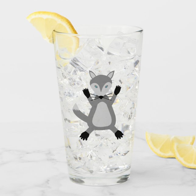 Creepy Cute Halloween Wolf Glass (Front Ice)