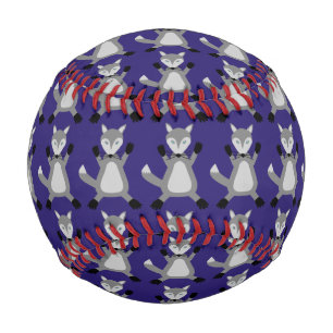 Creepy Cute Halloween Wolf Patterned Baseball