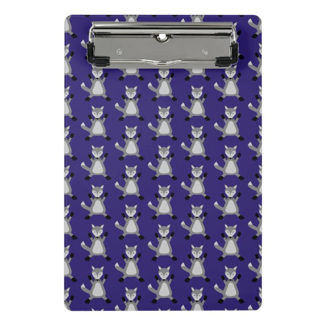 Creepy Cute Halloween Wolf Patterned Mini Clipboard (Front)