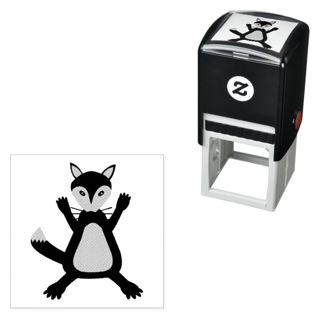 Creepy Cute Halloween Wolf Self-inking Stamp (In Situ)